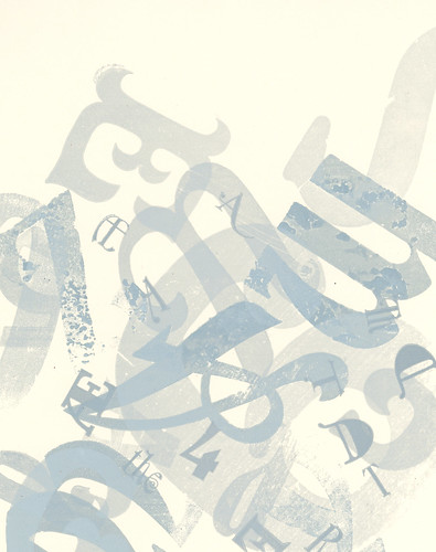 Inferno, Canto XVII: The Violent Against Art. letterpress, 2012. ‘And when we stood by Geryon’s side, I noticed / a little further on, some people crouched / in the sand quite close to the edge of emptiness.’ © Barrie Tullett