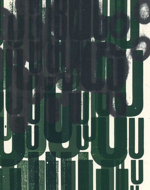 Inferno, Canto XXIV: Consumed and Restored, letterpress, 2012. ‘… and then, these ashes scattered on the ground / began to come together on their own / and quickly take the form they had before.’ © Barrie Tullett