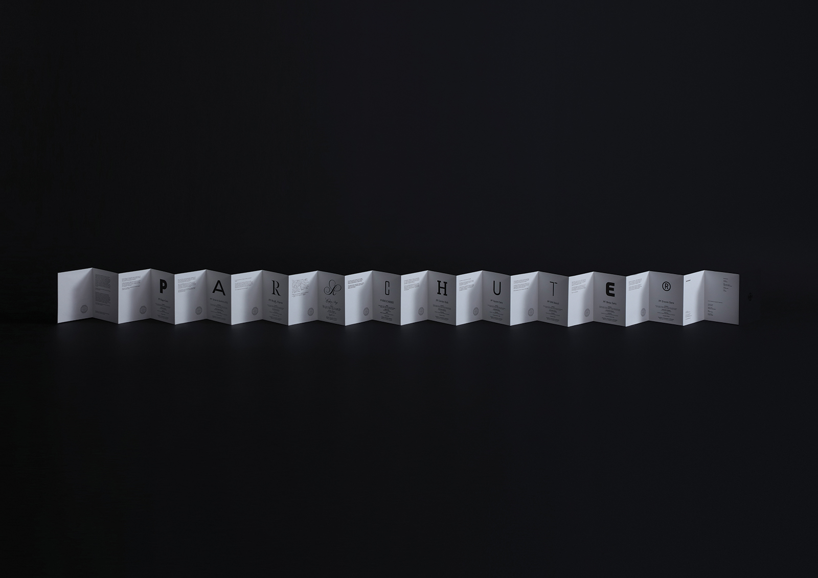 This limited edition introduces ten favourite typefaces of Parachute® Typefoundry as typographic candidates through ten typographic ballot papers.