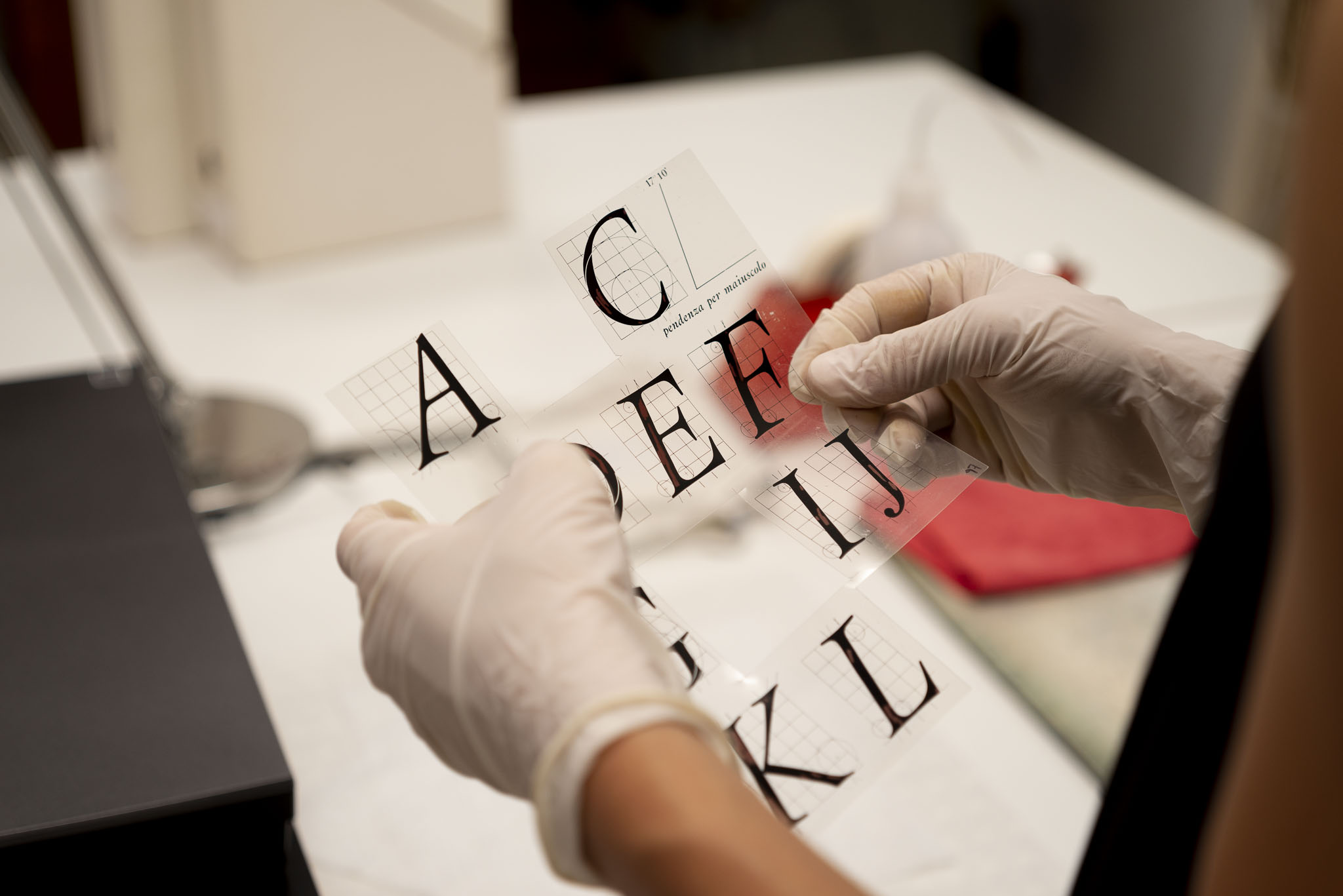 "The most challenging part of Alfa-Beta's reissue so far, has been the reproduction of the book in a digital form. This process involved cleaning by hand each and every acetate film used to create the offset printing plates of the 1983 edition and scanning it to obtain an extremely high-resolution file—2400 dpi—in order to capture maximum detail."  Image ©Archivio Tipografico