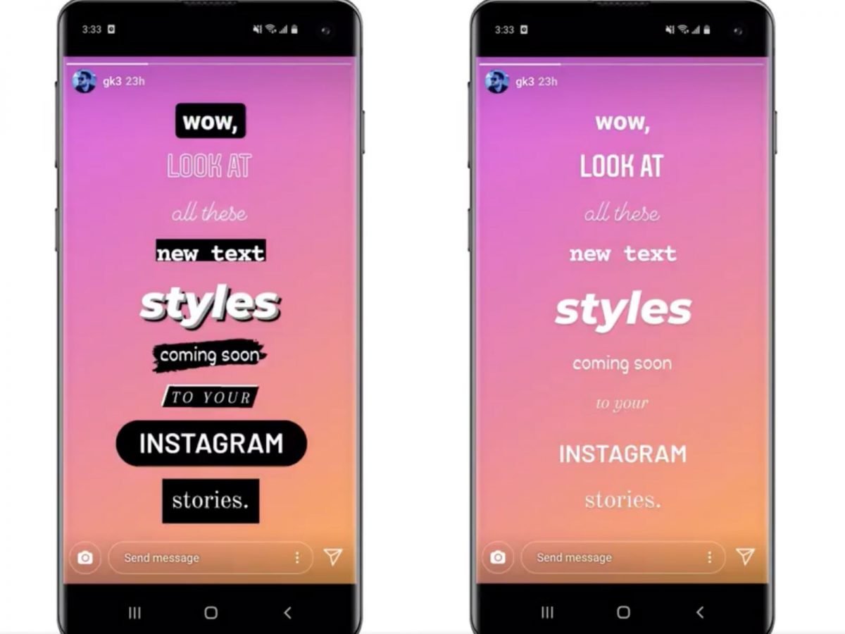 Font Instagram stories