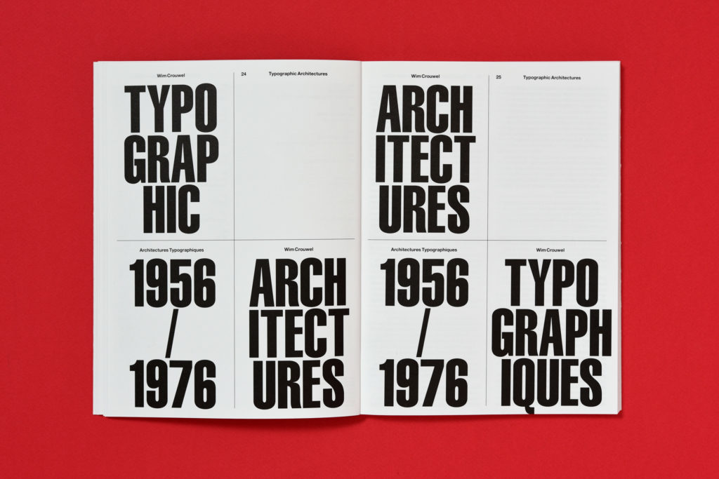 Wim Crouwel: this reissue of Typographic Architectures designed by ...