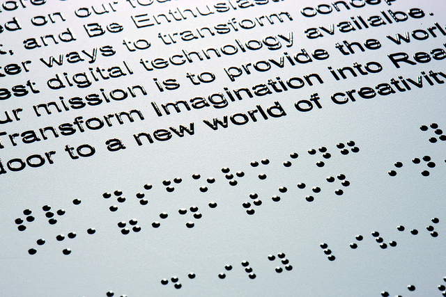 how do the blind write in braille